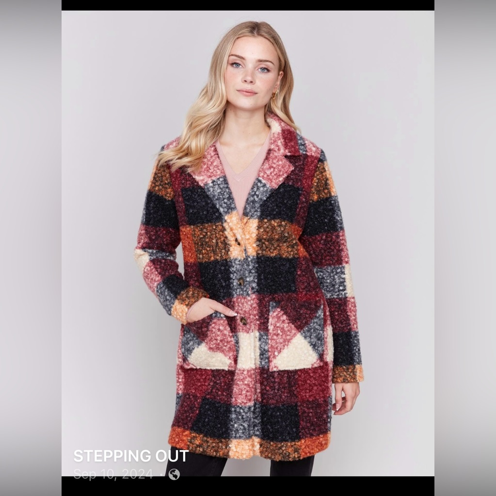 Charlie B. Women's Colour Block Teddy Coat